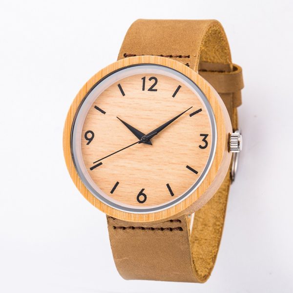 Bamboo wood wood material simple and fashionable maple wood with retro solid wood watch