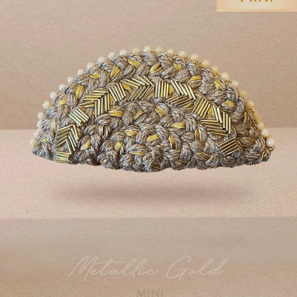 Mini Half Moon Bag ~ Metallic Gold