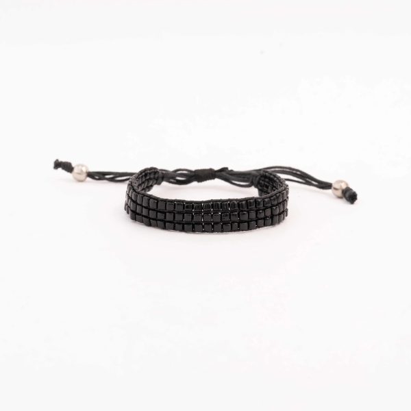 Triple Shadow Square Bead Bracelet