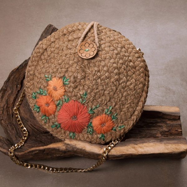 Peachy Orange Full Moon Bag