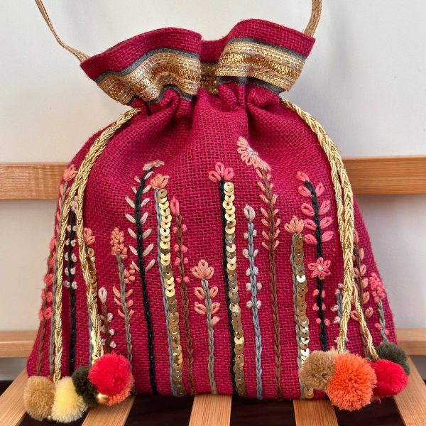Pink Country Potli Bag