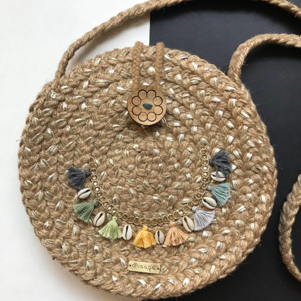 Full Moon Tassels and Cowrie Shell Bag