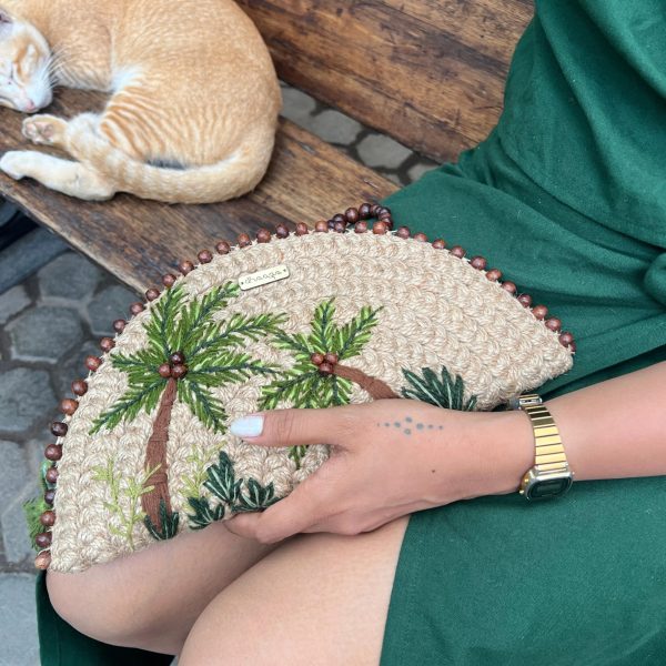 Buy Tropical Coco Half Moon Clutch bag Online