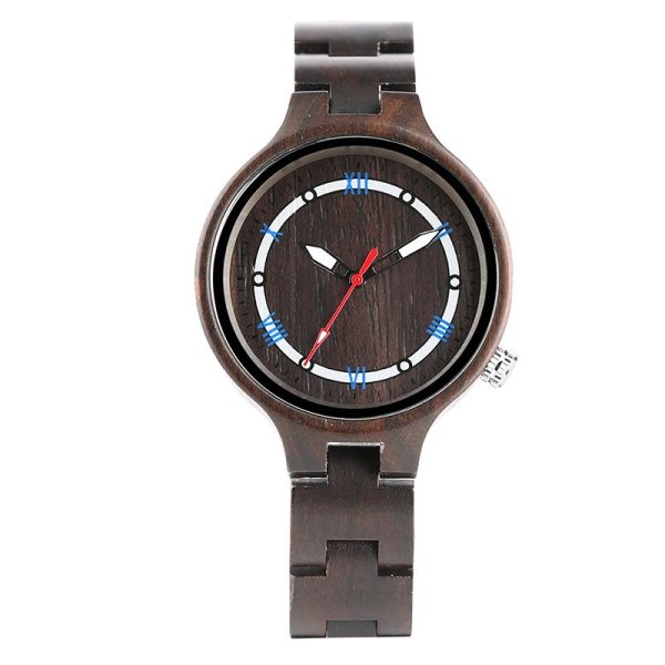 Black Walnut Lady Retro Wooden Watch, Maple Wood Watch, Solid Wood Artwork