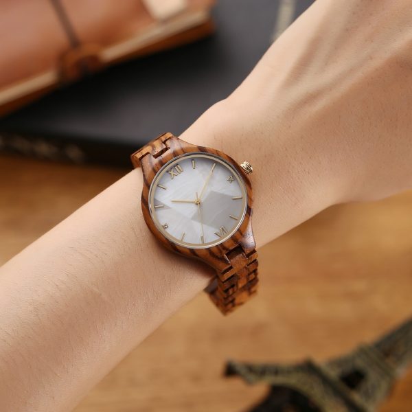 Wooden maple handcrafted retro casual solid wood watch