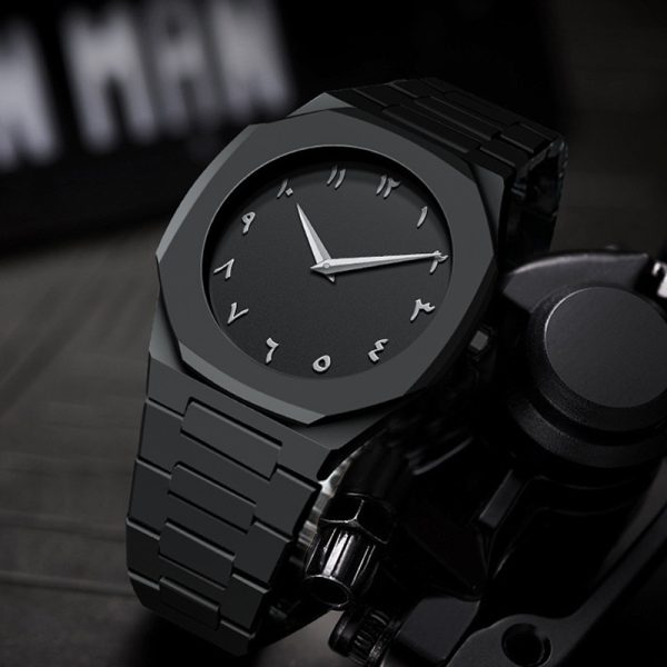 Men's quartz watch, water-resistant plastic watch, men's watch
