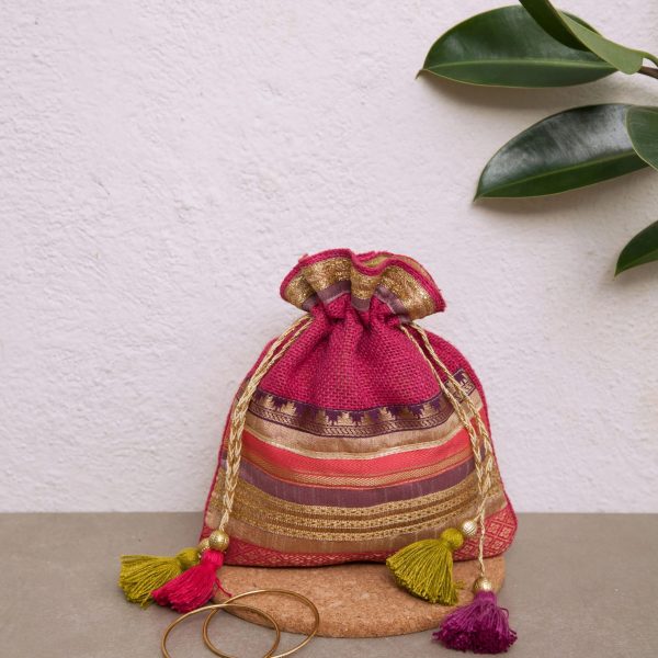 Pink Rani Potli Bag