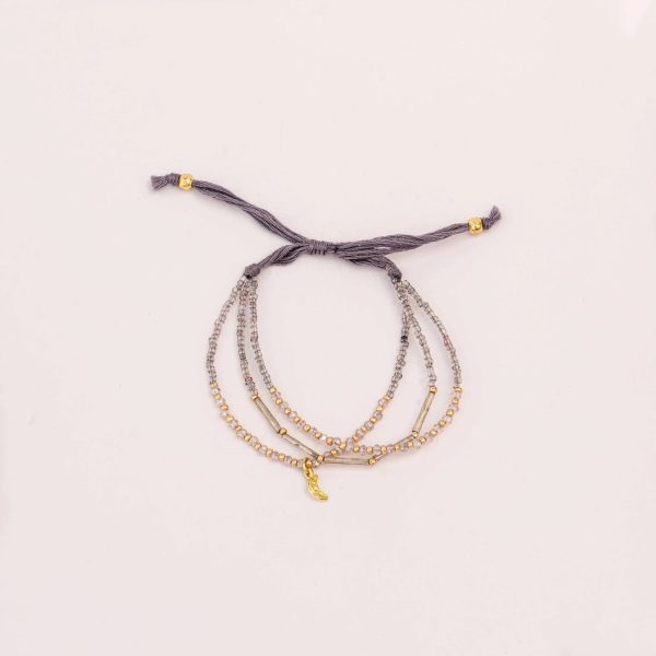 Crystal Purple Moon Bracelet