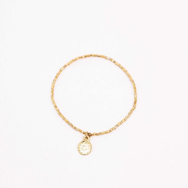 Gold coin bracelet