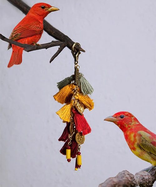 Summer Tanager Keycharm