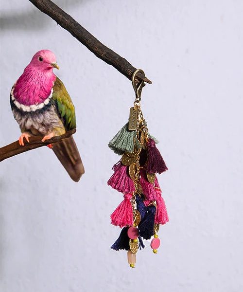 Pink Fruit Dove Keycharm