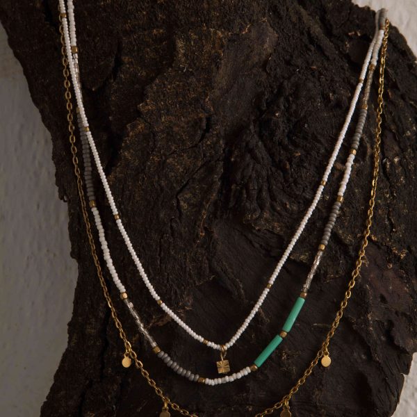 Triple Layer Teal Necklace