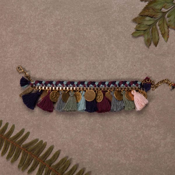 Vintage Wine Tassel Bracelet