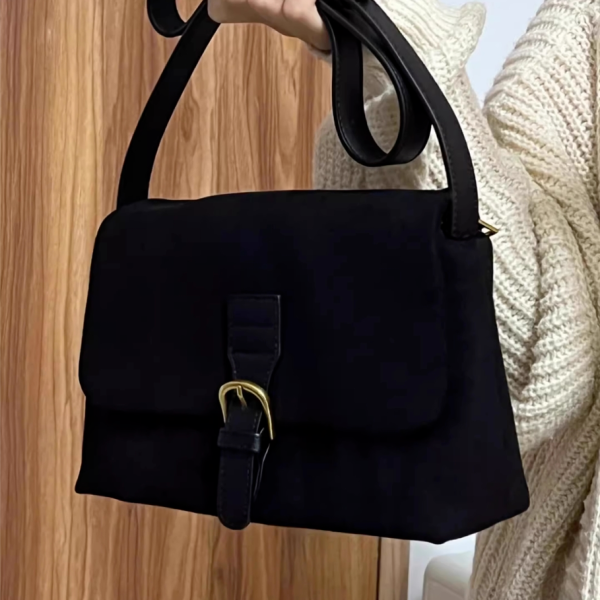 New preppy women’s bag vintage suede single shoulder underarm bag with casual crossbody bag fashion