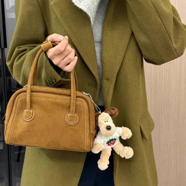Korean autumn-winter vintage handbag for female commuter small square bag with pillow single shoulder crossbody bag for female