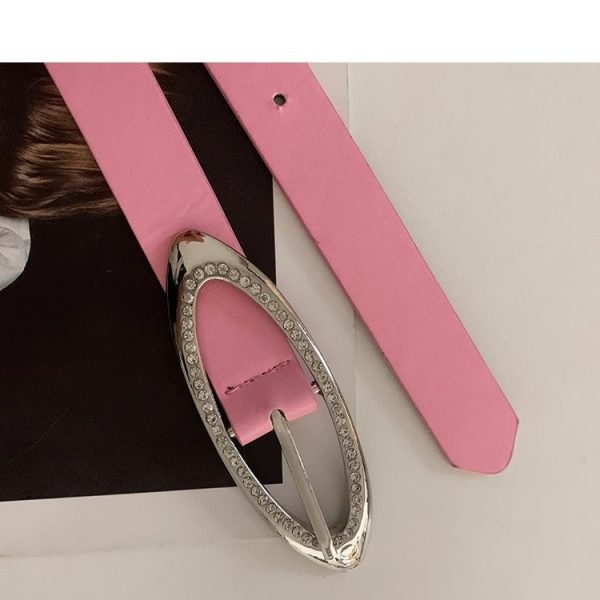 Exclusive personalized decorative skirt pants with a women's belt and original leather belt